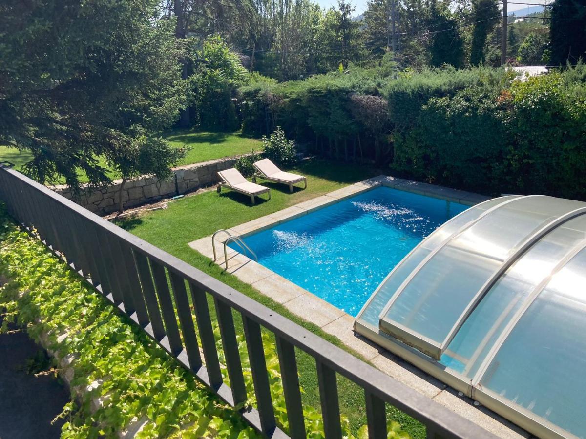 Los Cedros, Gran Chalet Con Piscina Y Apartamento En Navacerrada Exterior foto